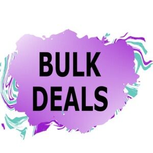 Purple and Teal Bulk Deals Sign